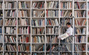 books in bookshelf for readers