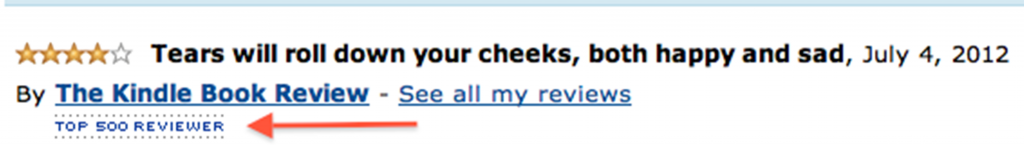 kindle review by top amazon reviewer