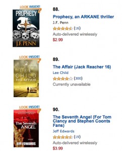 Prophecy Joanna Penn next to Lee Child