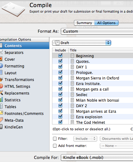 compile mobi