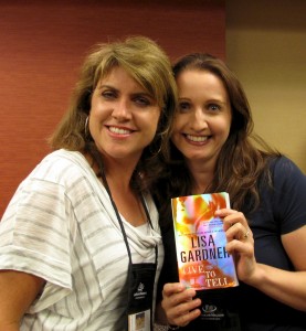 Lisa Gardner and thriller author J.F.Penn at Thrillerfest 2012