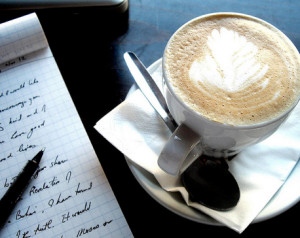 writing coffee