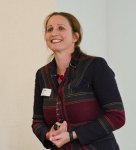 Joanna Penn speaking at a Berlin publishing conference