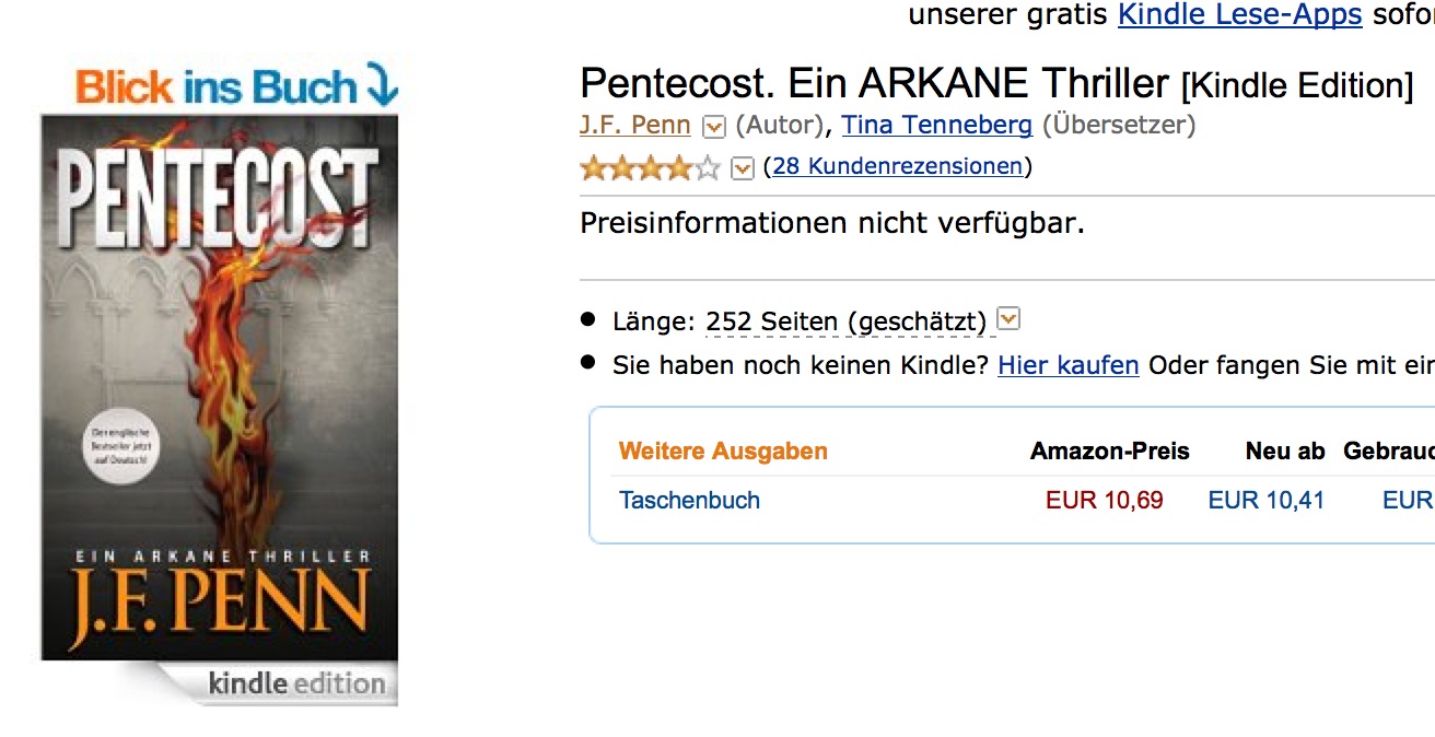 pentecost ein arkane thriller