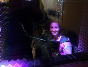 Jo in audio studio