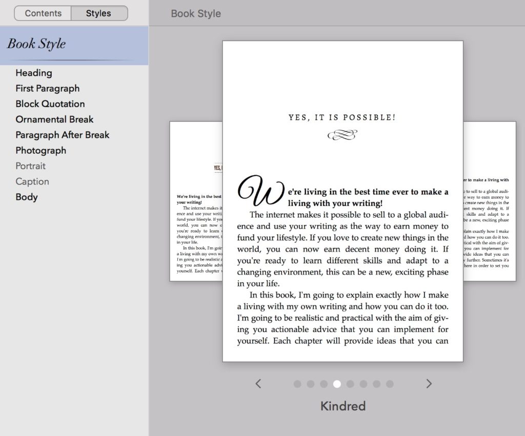 vellum book formatting
