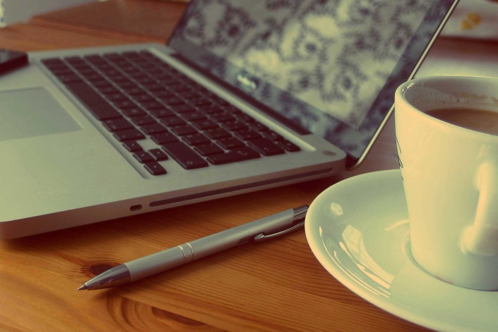 macbook and coffee