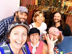 Authors visit the museum of death, New Orleans, 2017