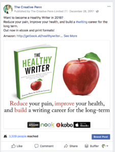 Healthy writer promo image FB