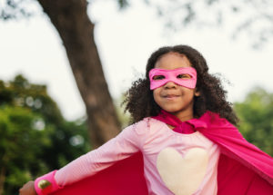 Superhero kids with superpowers