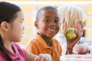 Kids eating