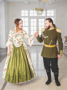 Couple in historical costumes