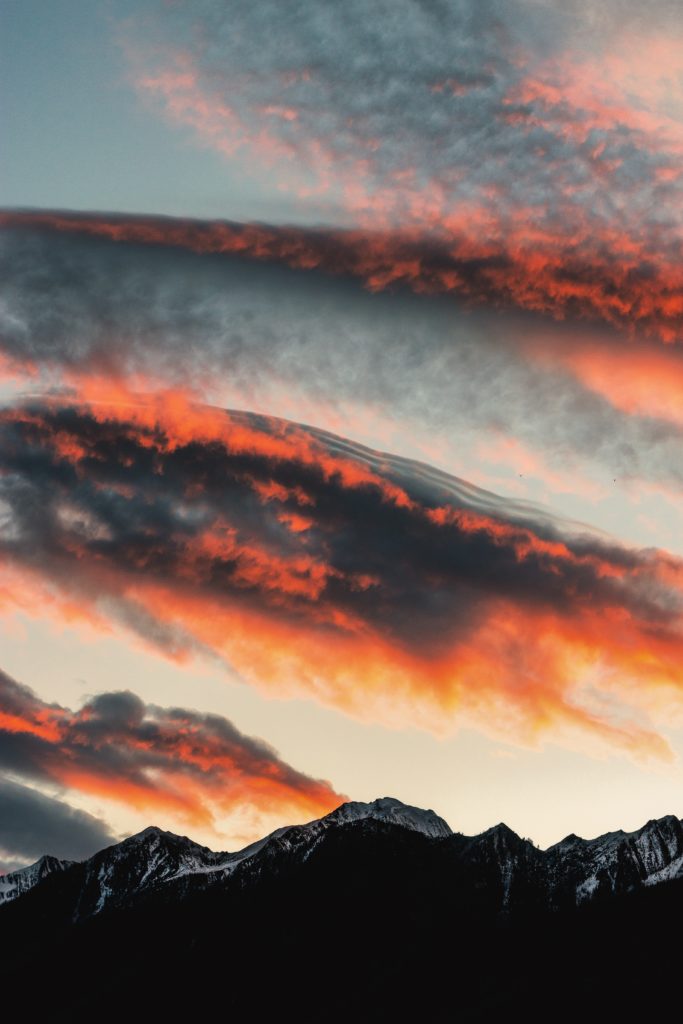 mountain sky sunset