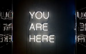 you are here neon sign