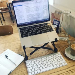 Joanna Penn writing cafe setup
