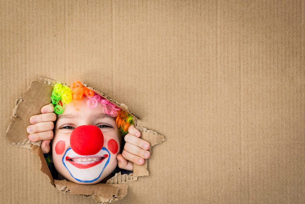 funny clown kid