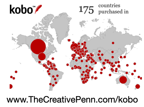 Kobo Writing Life map Jan 2023