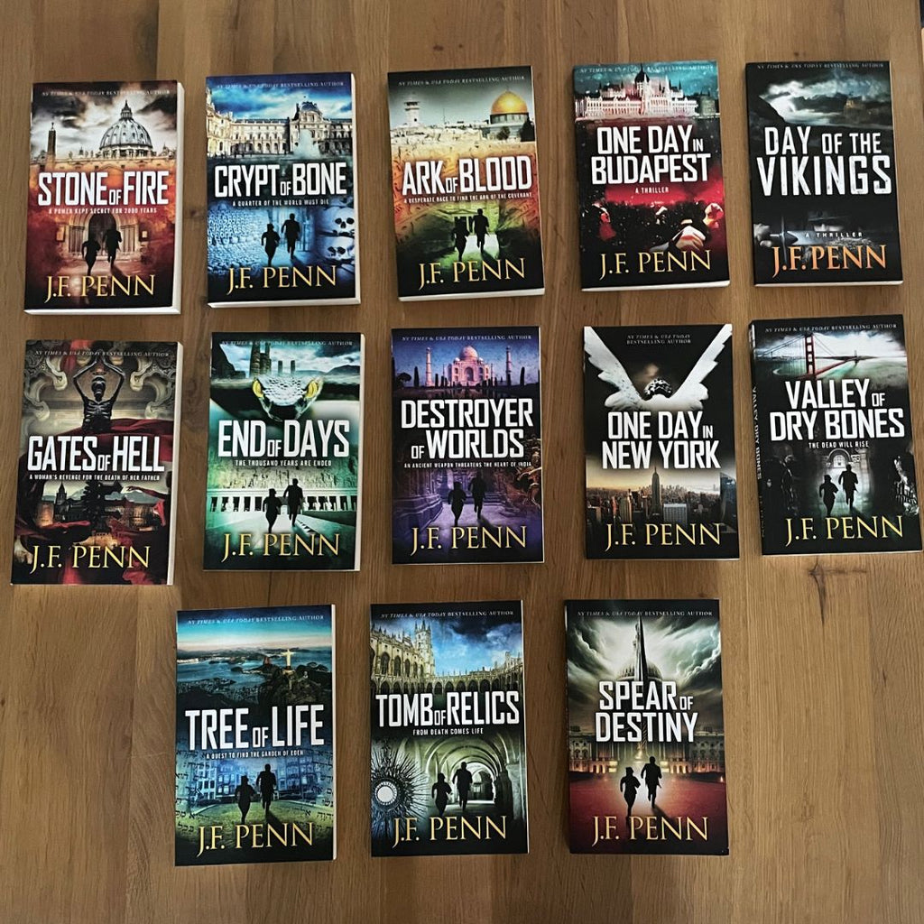 The 13 ARKANE thrillers by J.F. Penn in paperback